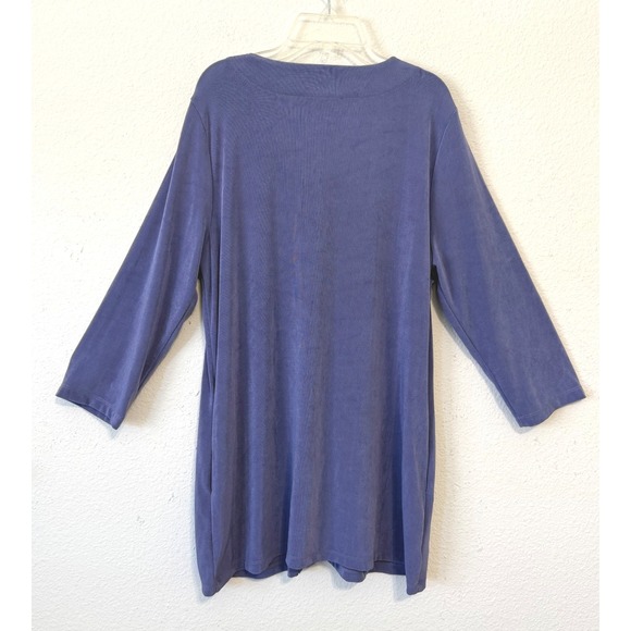 Coldwater Creek Womens Cardigan Top M Purple‎ Chic Classic Office Work Buttons - Picture 2 of 6